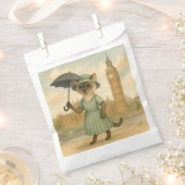 Kat in Londen bij Big Ben Bedankzakje (Geknipt)