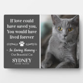 Kat In Loving Memory Foto Moderne Herdenkingsplaqu Fotoplaat (voorkant)