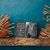 Kat In Loving Memory Foto Moderne Herdenkingsplaqu Fotoplaat (Zijkant)