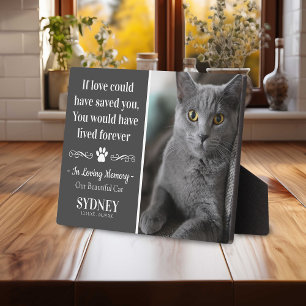 Kat In Loving Memory Foto Moderne Herdenkingsplaqu Fotoplaat