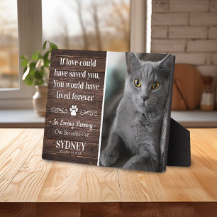 Kat 'In Loving Memory' Foto Rustieke Herdenkingspl Fotoplaat