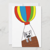 Kat in luchtballon Kids Verjaardag Kaart (Achterkant)