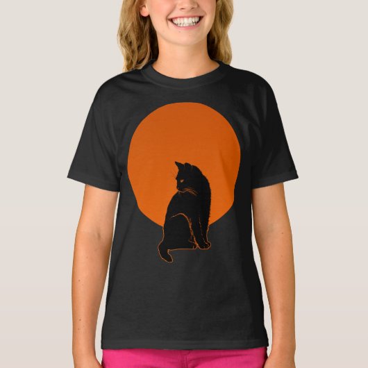 KAT IN MAANLICHT T-SHIRT (Voorkant)