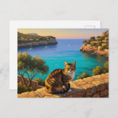 Kat in Mallorca Spanje Reizen Briefkaart (Voorkant / Achterkant)