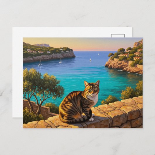 Kat in Mallorca Spanje Reizen Briefkaart (Voorkant / Achterkant)