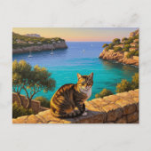 Kat in Mallorca Spanje Reizen Briefkaart (Voorkant)
