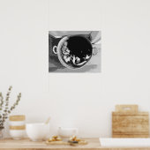 Kat in mand poster (Keuken)