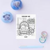 Kat in mandje Kleur Me Kleurplaten Custom Flyer (Enkel)