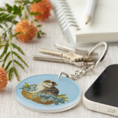  kat in mandje sleutelhanger (Voorkant Rechts)