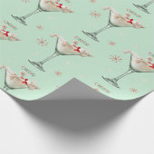 Kat in Martini Glass Cadeaupapier (Hoek)