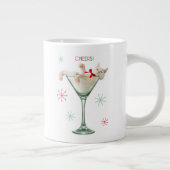 Kat in Martini Glass Grote Koffiekop (Rechts)