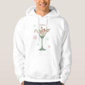 Kat in Martini Glass Hoodie (Voorkant)