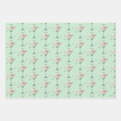 Kat in Martini Glass Inpakpapier Vel (Voorkant 3)