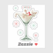 Kat in Martini Glass Sticker (Vel)