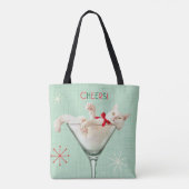Kat in Martini Glass Tote Bag (Achterkant)