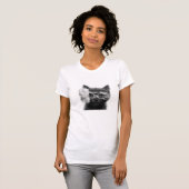 Kat in masker t-shirt (Voorkant volledig)