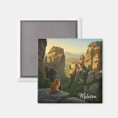 Kat in Meteora Griekenland Reizen Magneet (Voorkant / Achterkant)