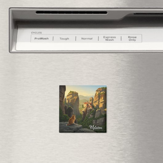 Kat in Meteora Griekenland Reizen Magneet (Insitu (Vaatwasser))