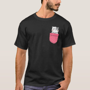 Kat In Mijn Zak Pink Stippen Zak Kat T-shirt