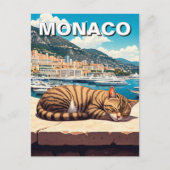 Kat in Monaco Monte Carlo Europa Reizen Briefkaart (Voorkant)