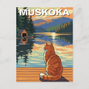 Kat in Muskoka Ontario Canada Briefkaart