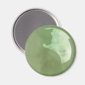 Kat in omloop - Groene magneet (Voorkant / Achterkant)