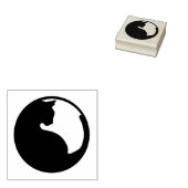 Kat in omloop Rubberstempel (Gestempeld)