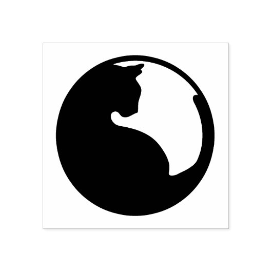 Kat in omloop Rubberstempel (Afrduk)