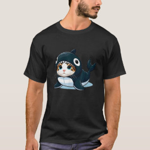 Kat in Orka Kostuum Mannen Vrouwen Kinder T-shirt