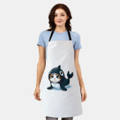 Kat in Orka Kostuum Tank Top Schort (Gedragen)