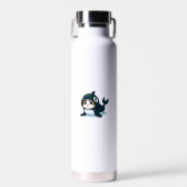 Kat in Orka Kostuum Tank Top Waterfles (Voorkant)