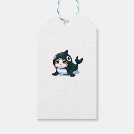 Kat in Orka Kostuum Tanktop Cadeaulabel (Voorkant)