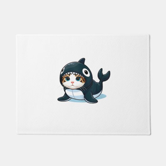Kat in Orka-kostuum tanktop Deurmat (Voorkant)