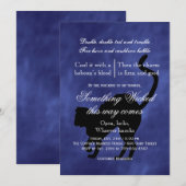 Kat in Paarse Haze Halloween-uitnodiging Kaart (Voorkant / Achterkant)