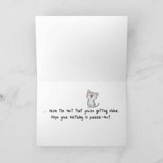 Kat in papiertas, Kaart op de Humor (Binnen)