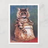 Kat in papiertas, Louis Wain Briefkaart (Voorkant)