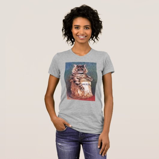 Kat in papiertas, Louis Wain T-shirt (Voorkant volledig)