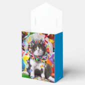 Kat in partijkloon bedankdoosjes (Geopend)
