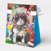 Kat in partijkloon bedankdoosjes (Achterkant)