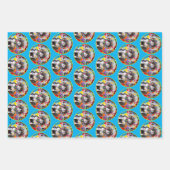 Kat in partijkloon inpakpapier vel (Voorkant 2)