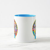 Kat in partijkloon mok (Midden)