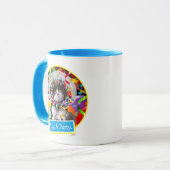 Kat in partijkloon mok (Voorkant links)