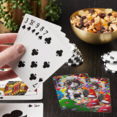 Kat in partijkloon pokerkaarten (Insitu)
