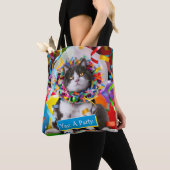 Kat in partijkloon tote bag (Dichtbij)