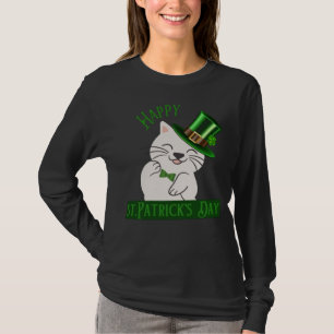 Kat in Pet met CLover St.Patrick's Day T-shirt