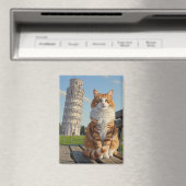 Kat in Pisa Italië Magneet (Insitu (Vaatwasser))