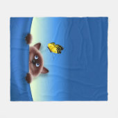 Kat in Pocket Fleece Deken (Voorkant (Horizontaal))