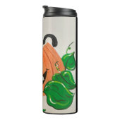 Kat in Pompoen Candy Jar Thermosbeker (Geroteerd rechts)