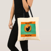 Kat in pompoen Canvas tas (Voorkant (product))