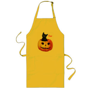 Kat in pompoen Halloween Schort